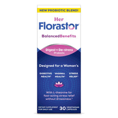 Florastor frasco delante mostrando diseño y cantidad útil