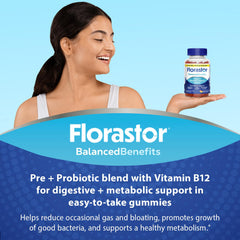 Florastor gomitas primer plano, textura atractiva y sabor durazno-limonada