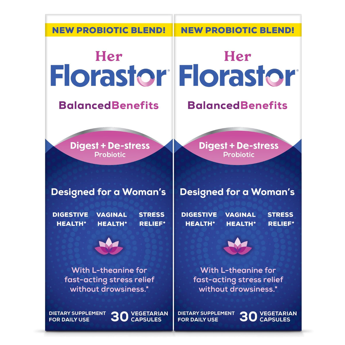 Florastor envase frontal mostrando diseño y propósito para bienestar femenino
