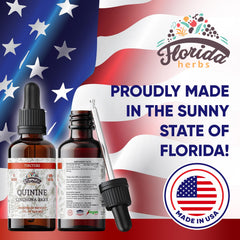 FLORIDA HERBS frasco junto a objetos para comparar tamaño práctico