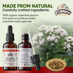 FLORIDA HERBS cuentagotas vertiendo extracto para dosificación precisa