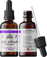 FLORIDA HERBS botella frontal del extracto Blue Vervain mostrando etiqueta clara y origen