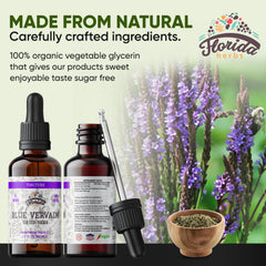 FLORIDA HERBS botella junto a taza de té sugiriendo integración en rituales diarios