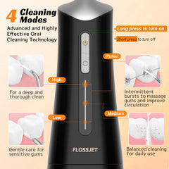 FlossJet tanque desmontable de 300 ml abierto para relleno y limpieza rápida sin residuos