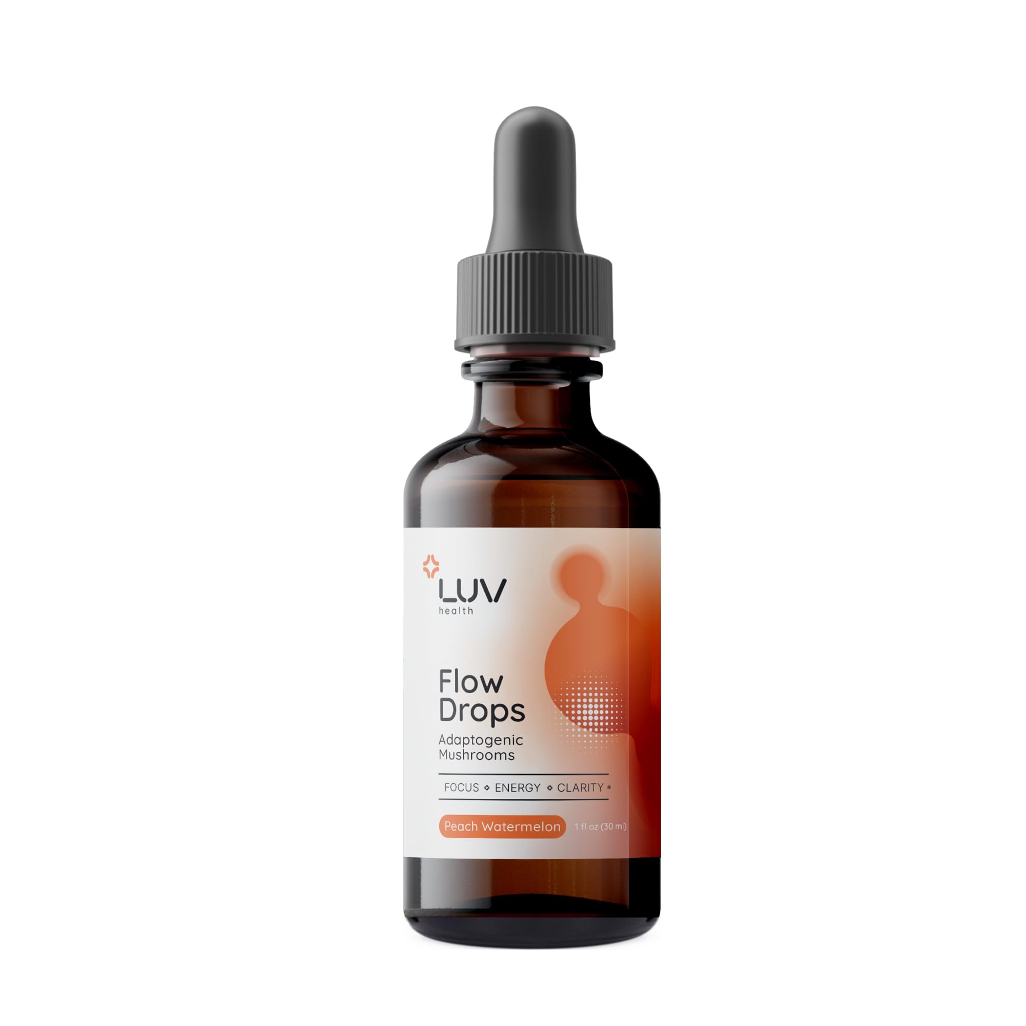 Flow Drops botella frontal mostrando el envase y beneficios claros