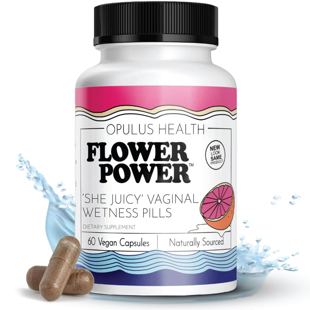 Flower Power envase She Juicy frente mostrando diseño y beneficio de hidratación