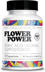 Flower Power tubo frontal del producto mostrando diseño y cantidad 30 cápsulas