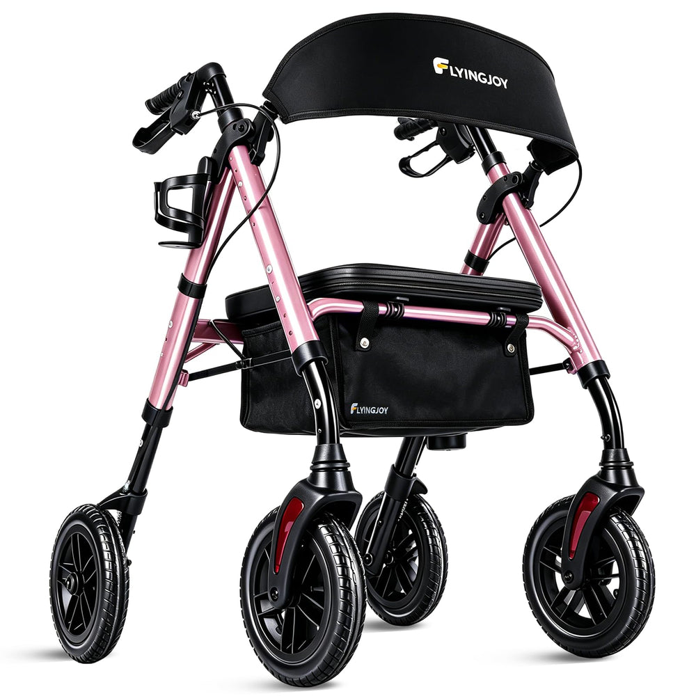 FlyingJoy vista frontal del rollator mostrando estructura y asiento cómodo