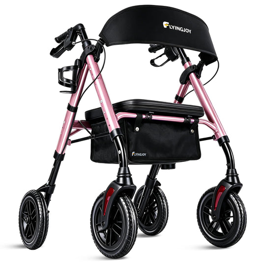 FlyingJoy vista frontal del rollator mostrando estructura y asiento cómodo