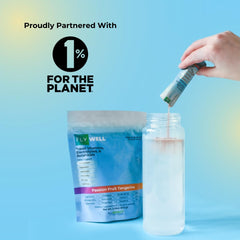 FlyWell stick disolviéndose en agua, hidratación instantánea en vuelo