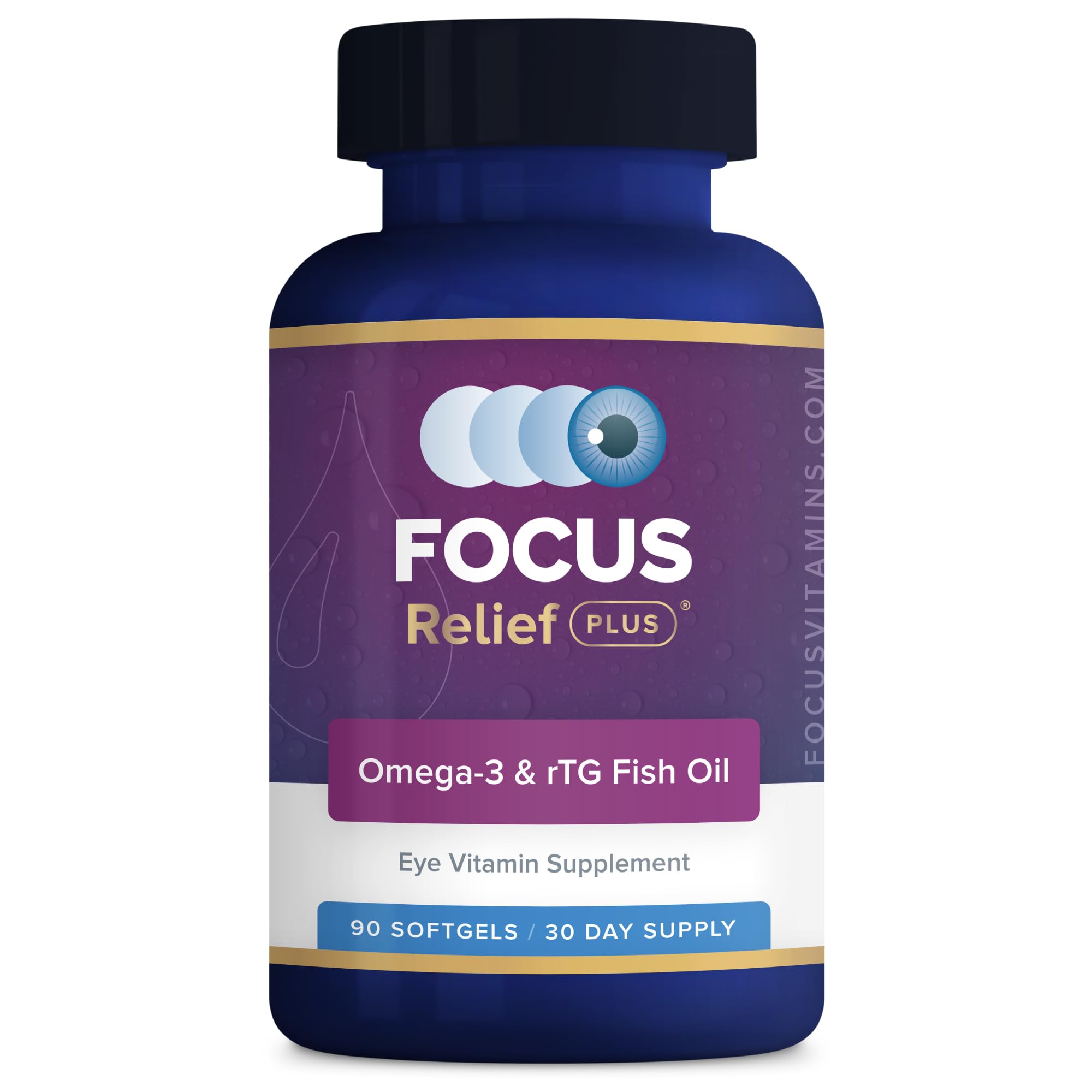 Focus Vision Supplements presentación frontal del envase, confianza en la compra