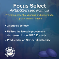 Focus Vision Supplements cápsulas en mano para comparar tamaño y facilidad