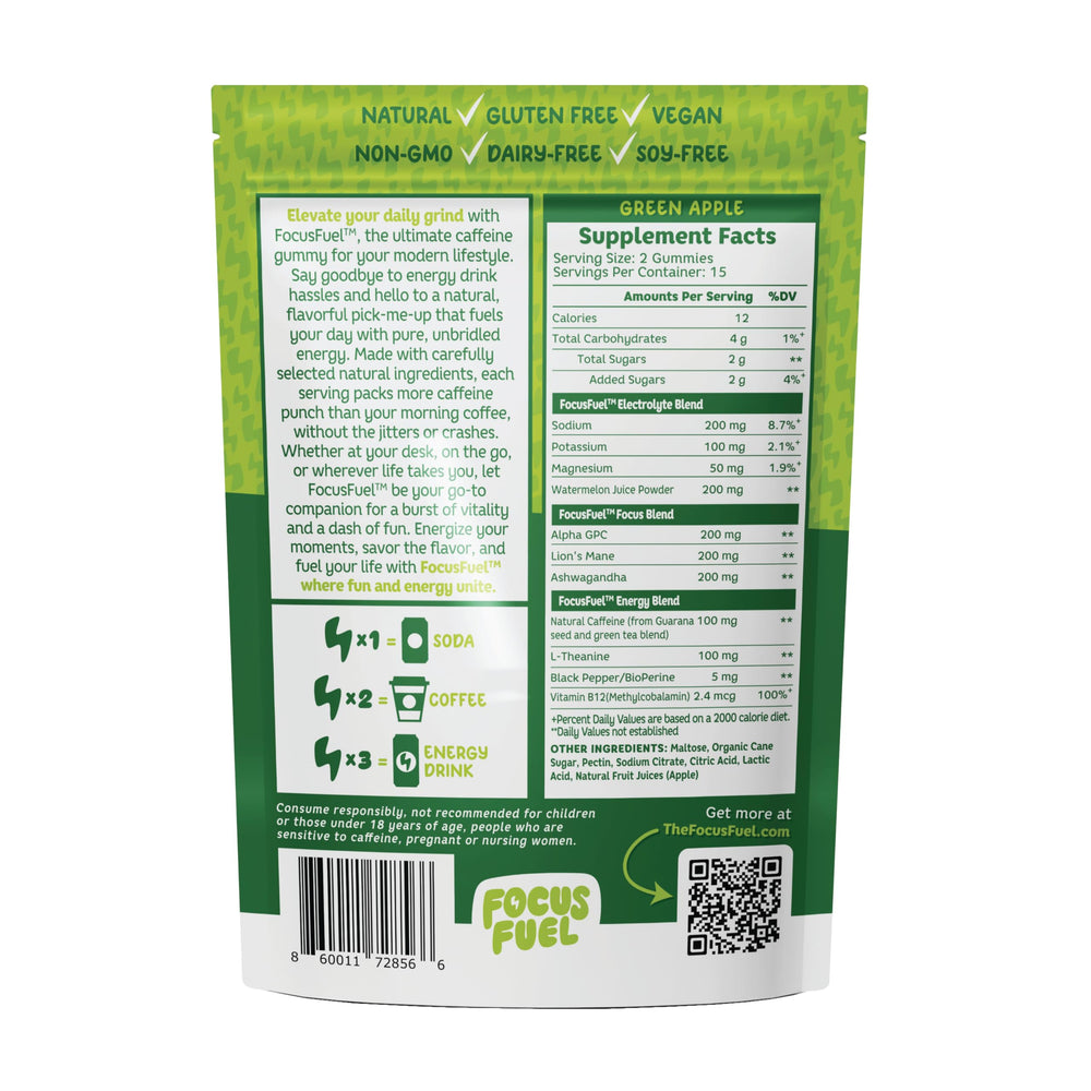 FocusFuel masticable en bolsillo tras entrenamiento como impulso