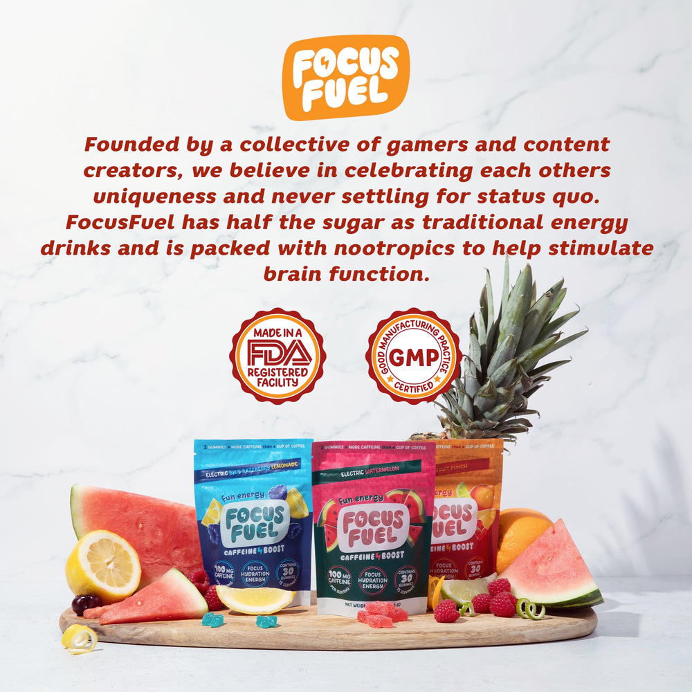 Detalle de la tabla nutricional FocusFuel para revisar nutrientes y cafeína