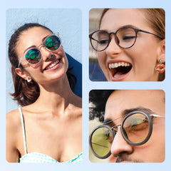 FOFALY hombre usando gafas con almohadillas que evitan deslizamiento