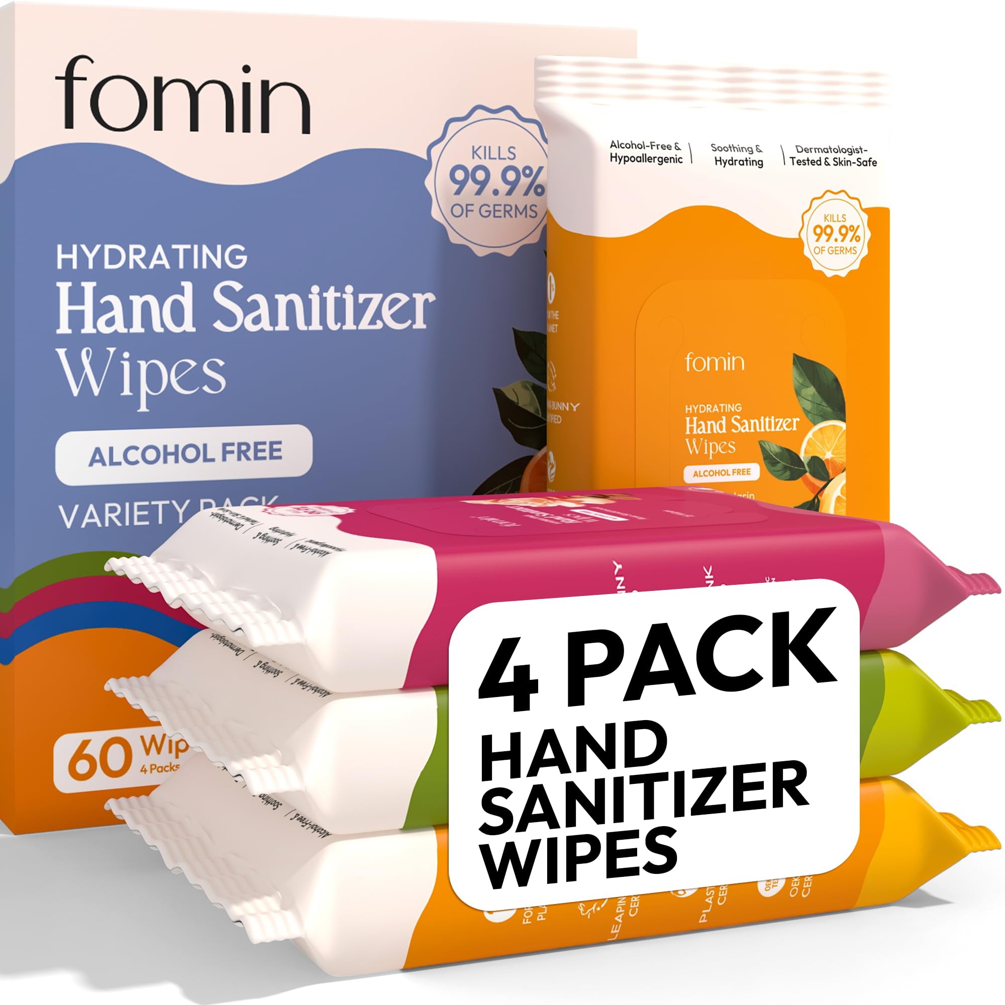 FOMIN pack frontal mostrando 4 bolsas y etiqueta clara, ideal para llevar