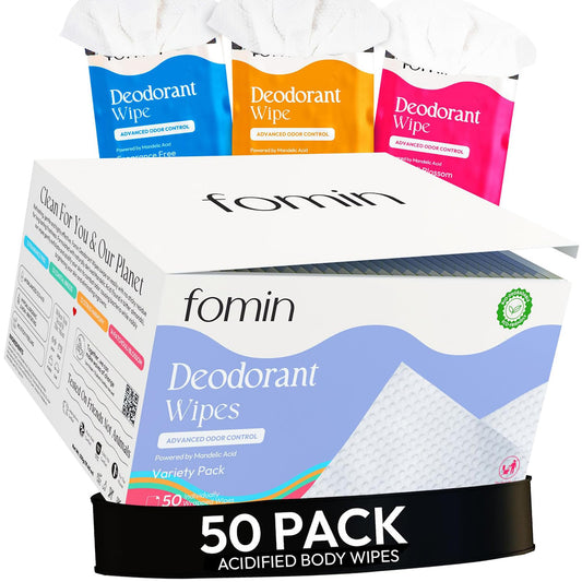 FOMIN paquete frontal mostrando 50 unidades y beneficio conveniencia