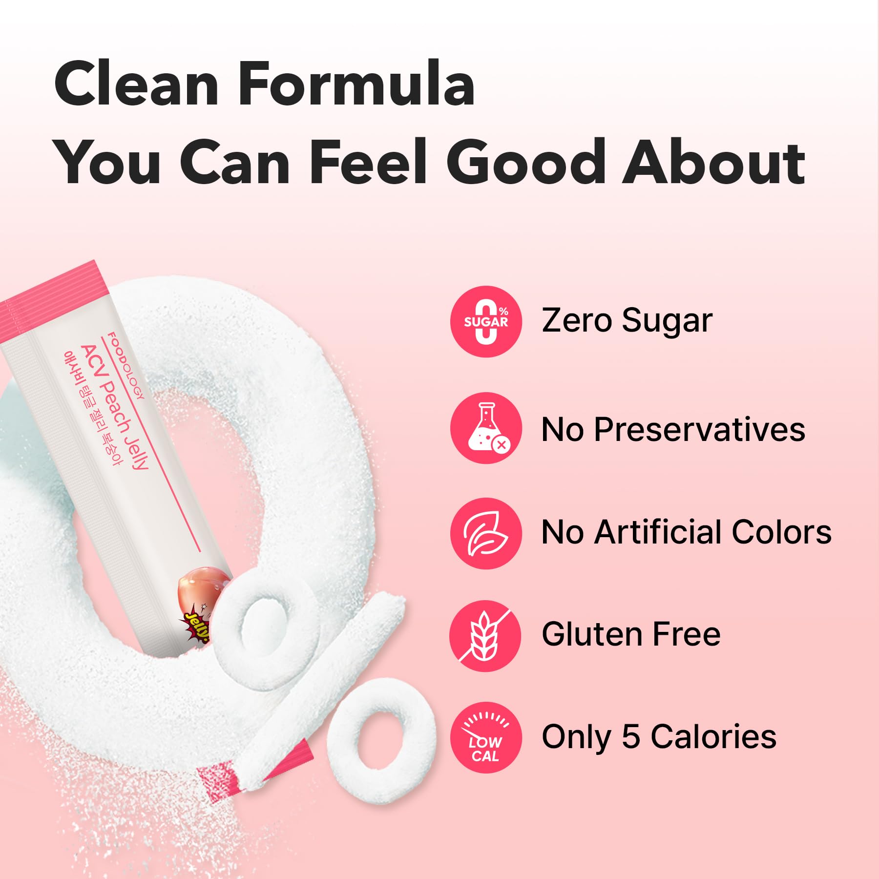 etiqueta FOODOLOGY con lista de ingredientes y concentración de 6.250 mg por stick