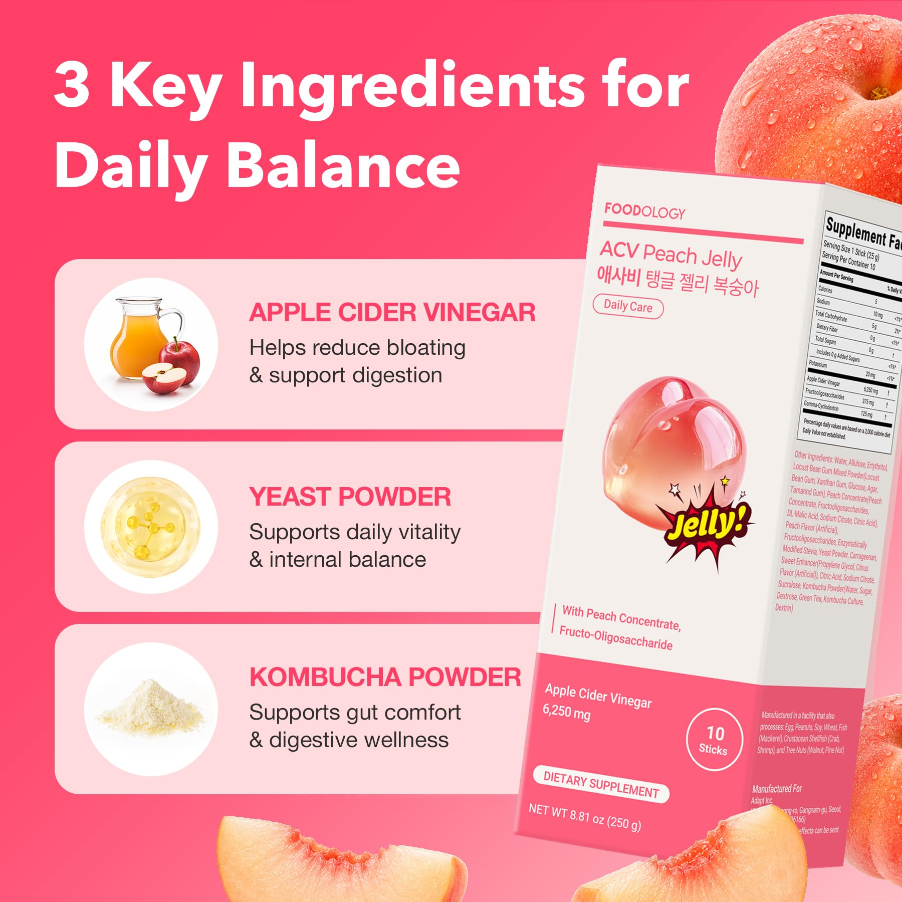 stick abierto con gel expuesto FOODOLOGY que evidencia la porción lista para consumir