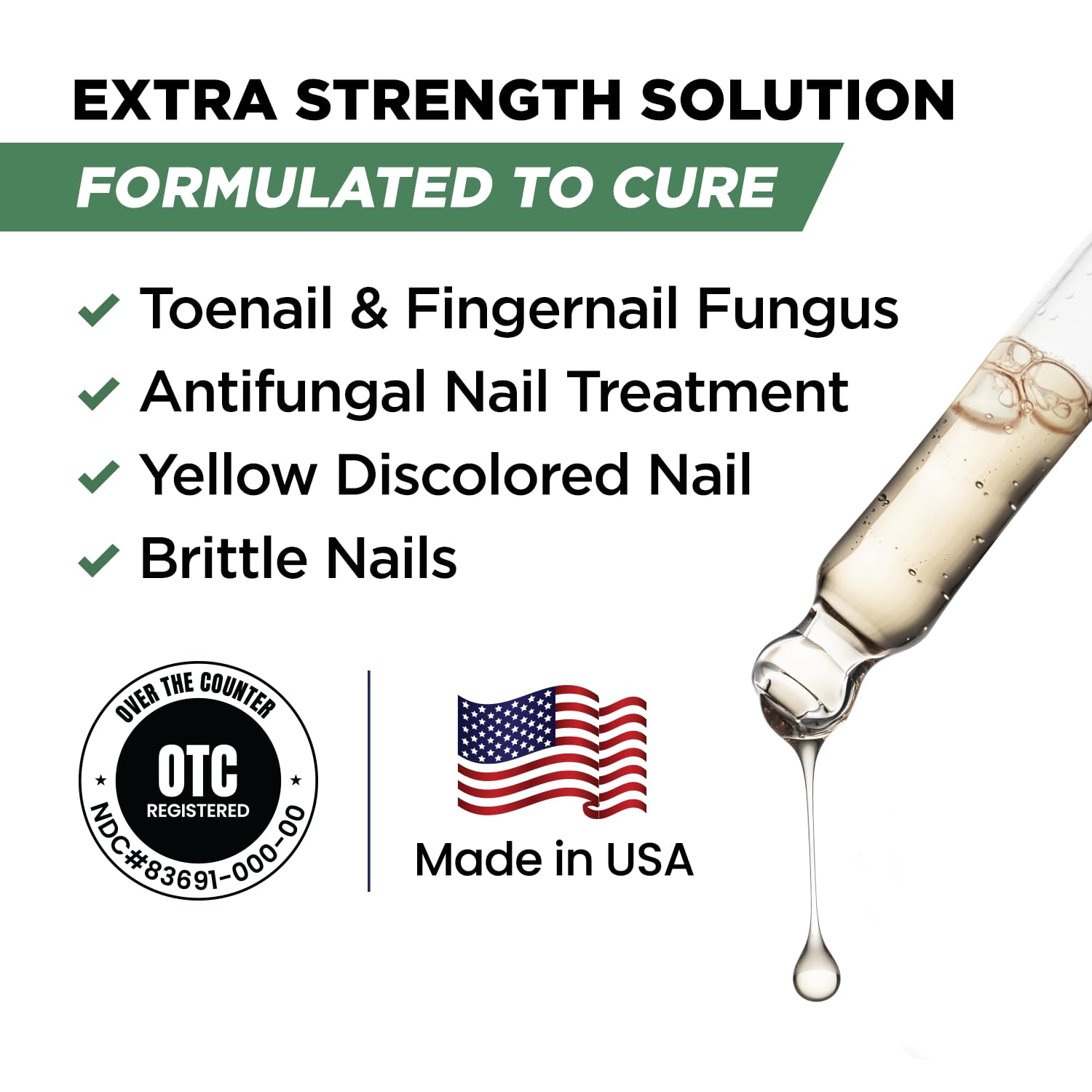 Foot Cure etiqueta legible con ingredientes y beneficios visibles