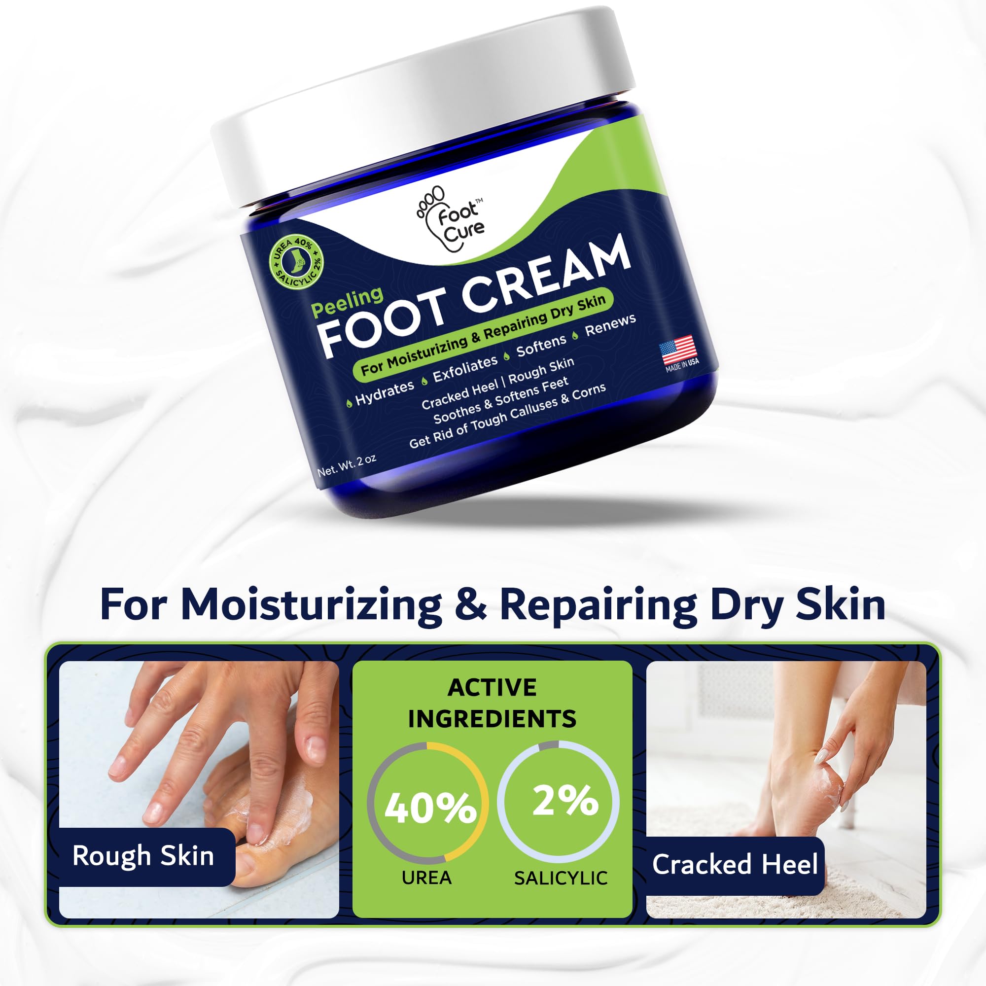 FOOT CURE etiqueta con ingredientes clave que facilita elección informada
