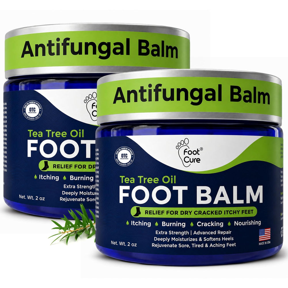 FOOT CURE envase frontal mostrando diseño y tamaño práctico