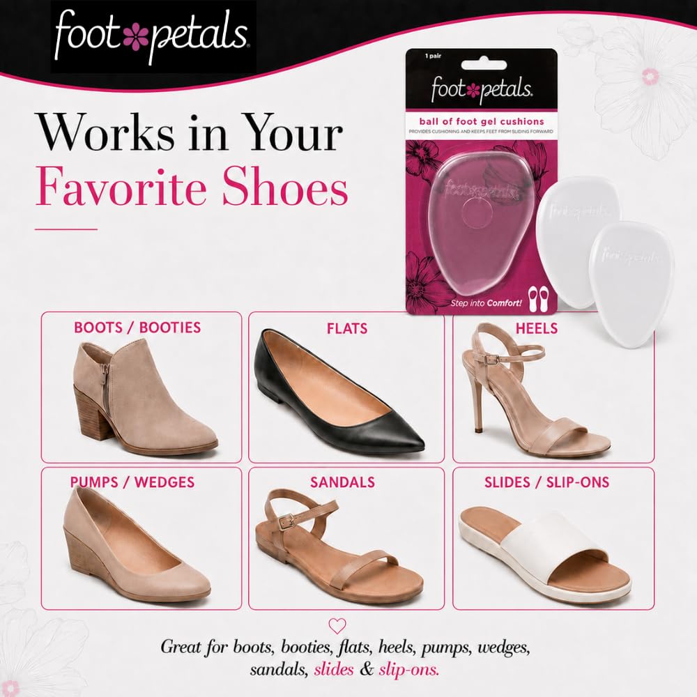 Foot Petals detalle del adhesivo reutilizable que permite cambiar entre zapatos