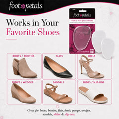 Foot Petals detalle del adhesivo reutilizable que permite cambiar entre zapatos