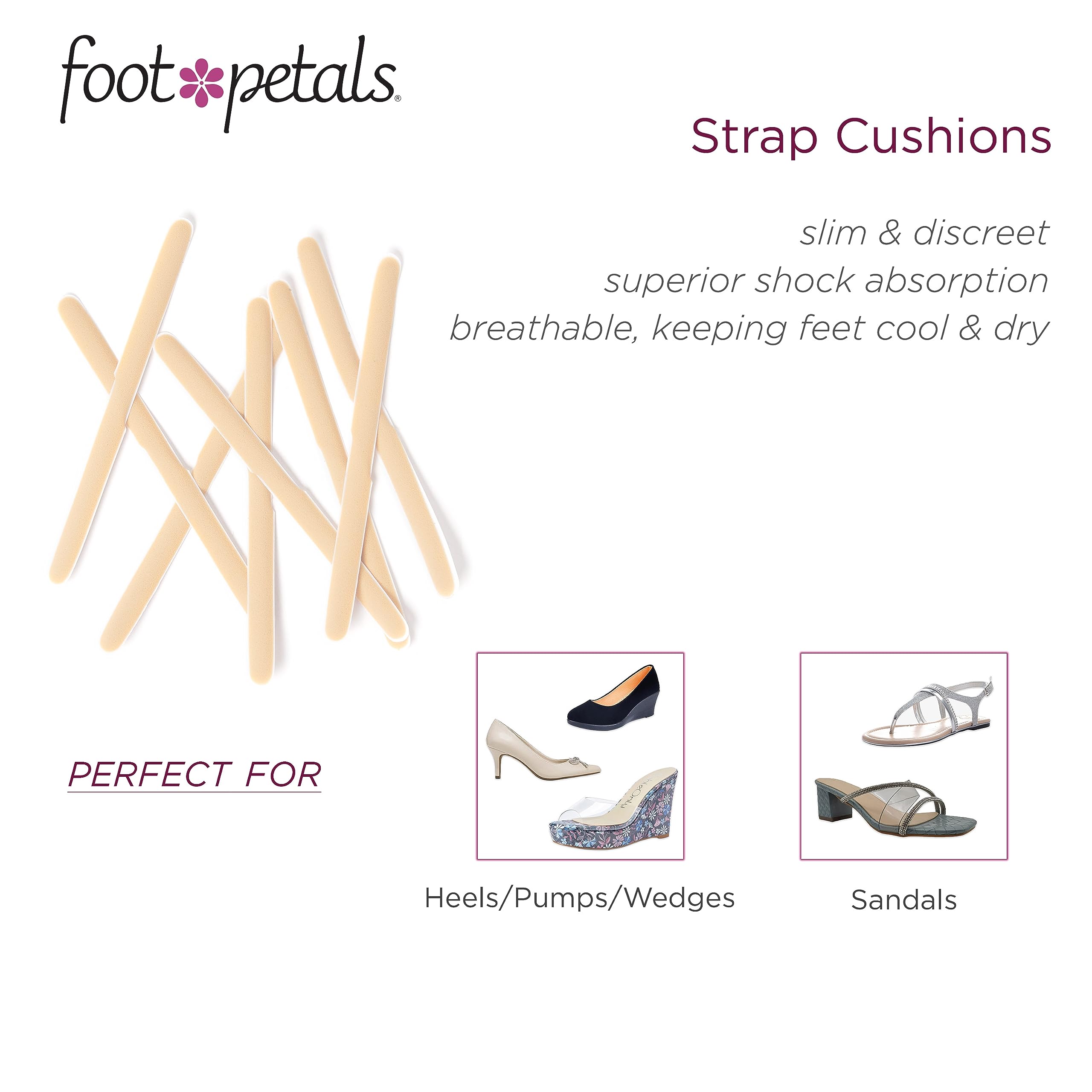 Foot Petals vista del adhesivo en el reverso, fijación duradera y estable