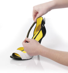 Foot Petals escena lifestyle con vestido mostrando confort y confianza