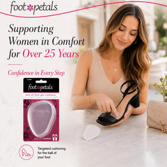 Foot Petals estilo de vida en oficina sonriente caminando con más confort