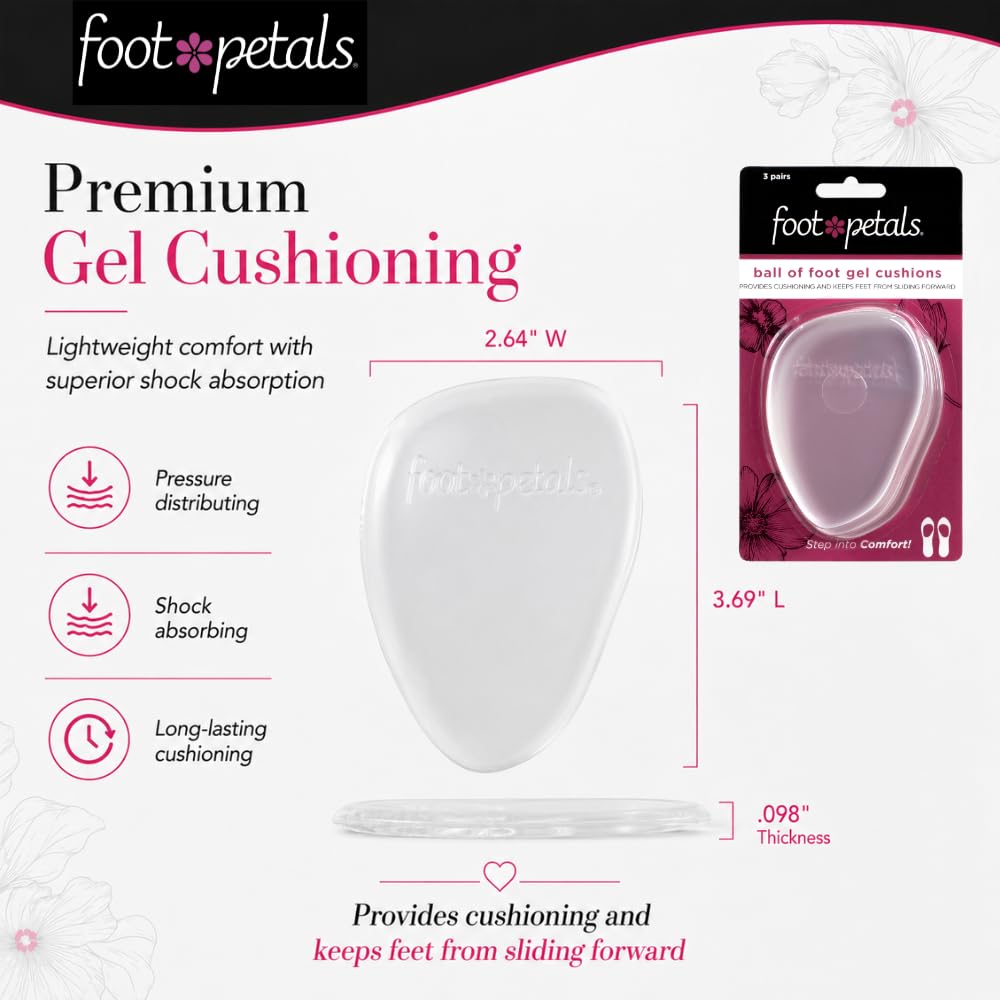 Foot Petals comparación de tamaño con una mano mostrando perfil delgado y discreto