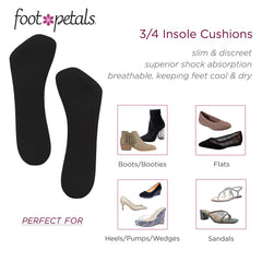 Foot Petals comparación de tamaño con una mano para visualizar perfil delgado y discreción