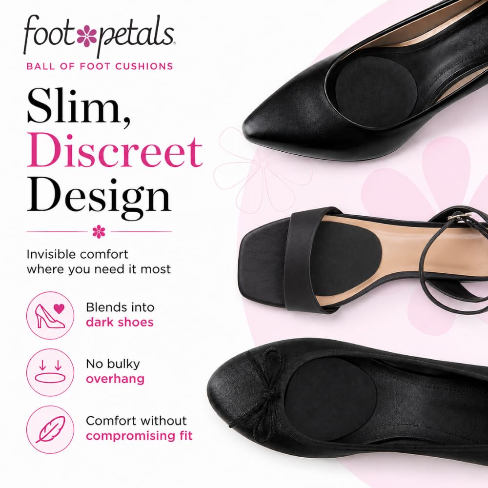 Foot Petals comparación tamaño que muestra perfil delgado y discreto