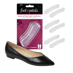 Foot Petals empaque frontal mostrando el par y beneficio de ajuste cómodo