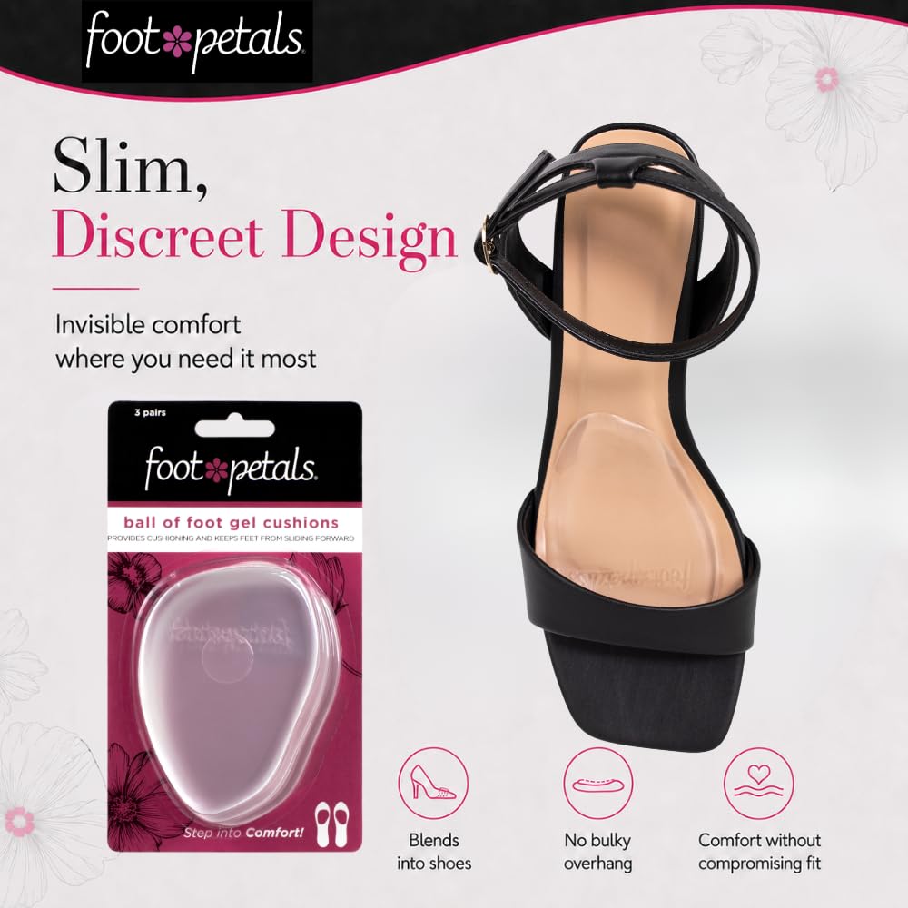 Foot Petals colocado en tacón demostrando prevención de deslizamiento del pie