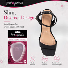 Foot Petals colocado en tacón demostrando prevención de deslizamiento del pie