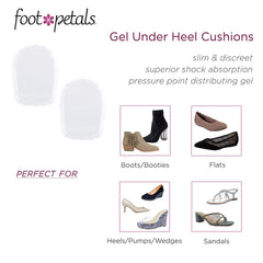 Foot Petals etiqueta con instrucciones fáciles para limpieza y reutilizar