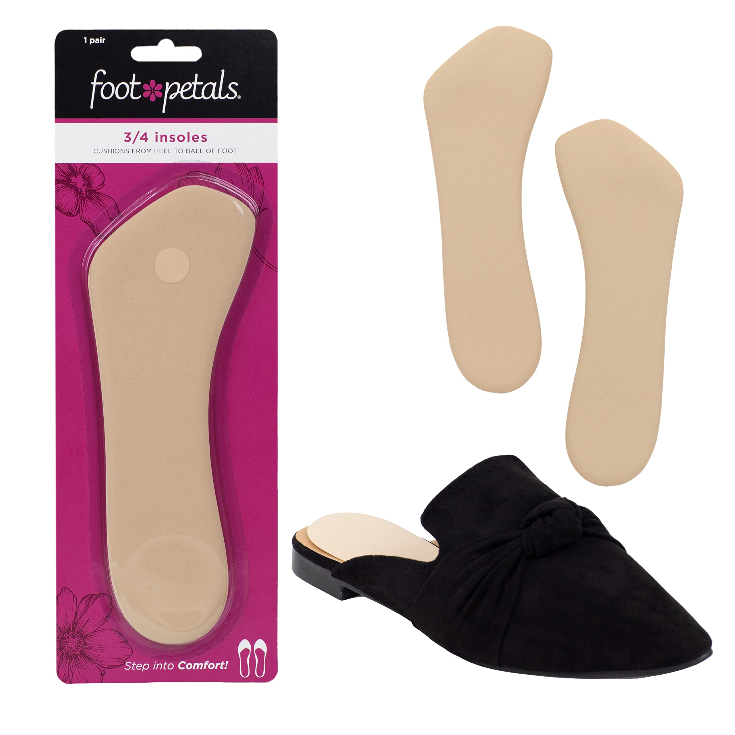Foot Petals plantilla 3/4 frontal mostrando comodidad y discreción