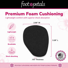 Foot Petals cara adhesiva para fijación segura y estabilidad dentro del zapato