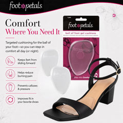 Foot Petals detalle de gel que ilustra amortiguación y durabilidad