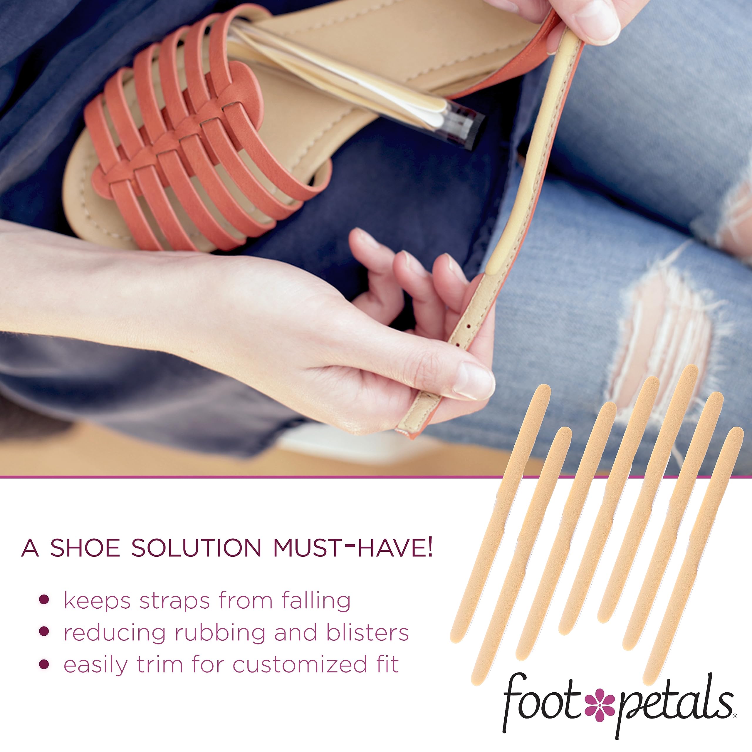 Foot Petals primer plano de textura PORON, amortiguación fina y transpirable