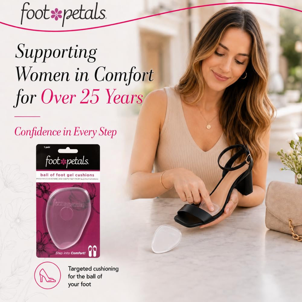 Foot Petals en uso con zapatos urbanos para caminar con menos dolor