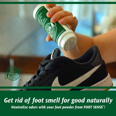 Foot Sense etiqueta con ingredientes botánicos y beneficios claros