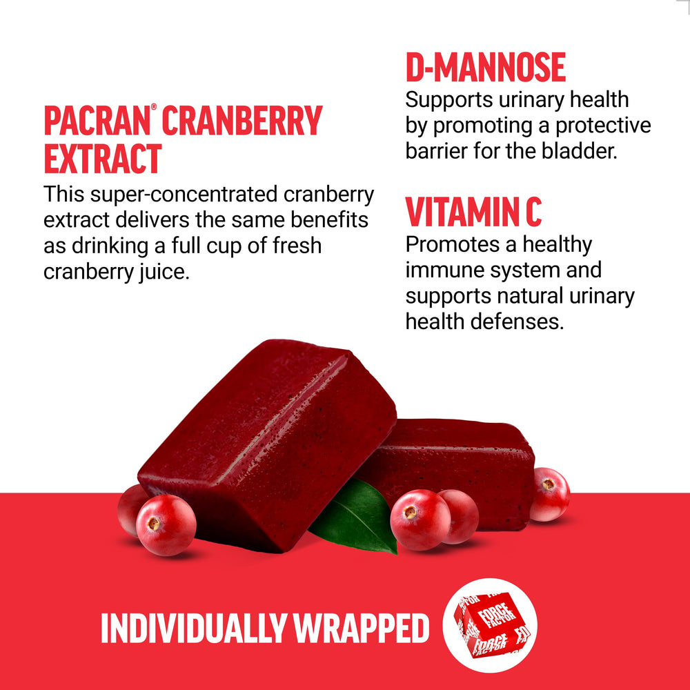Force Factor caramelo envuelto individualmente que asegura higiene y portabilidad