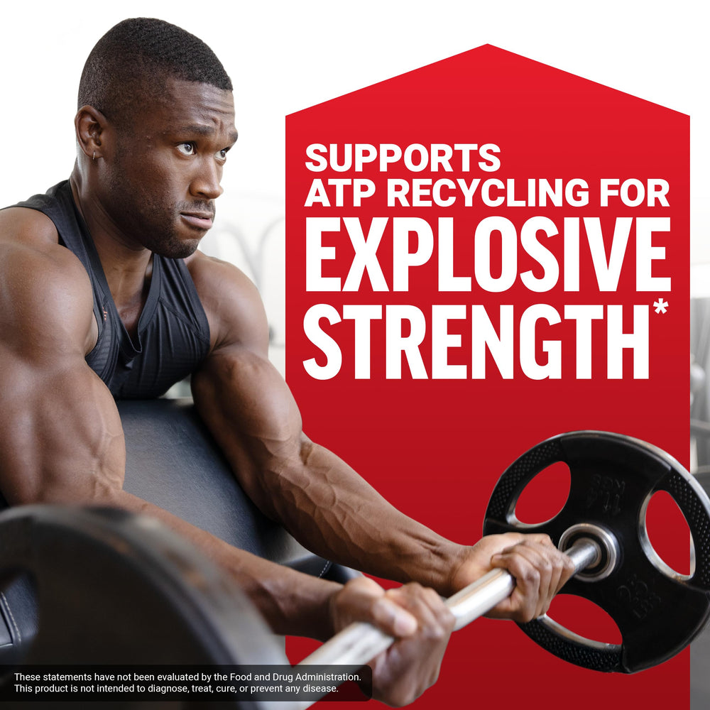Atleta usando Force Factor en gimnasio para mejorar fuerza y rendimiento