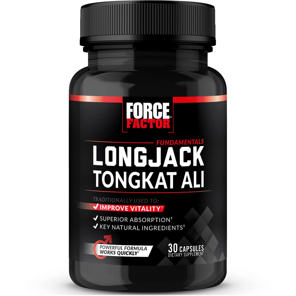 Force Factor envase frontal Longjack muestra presentación clara y confianza