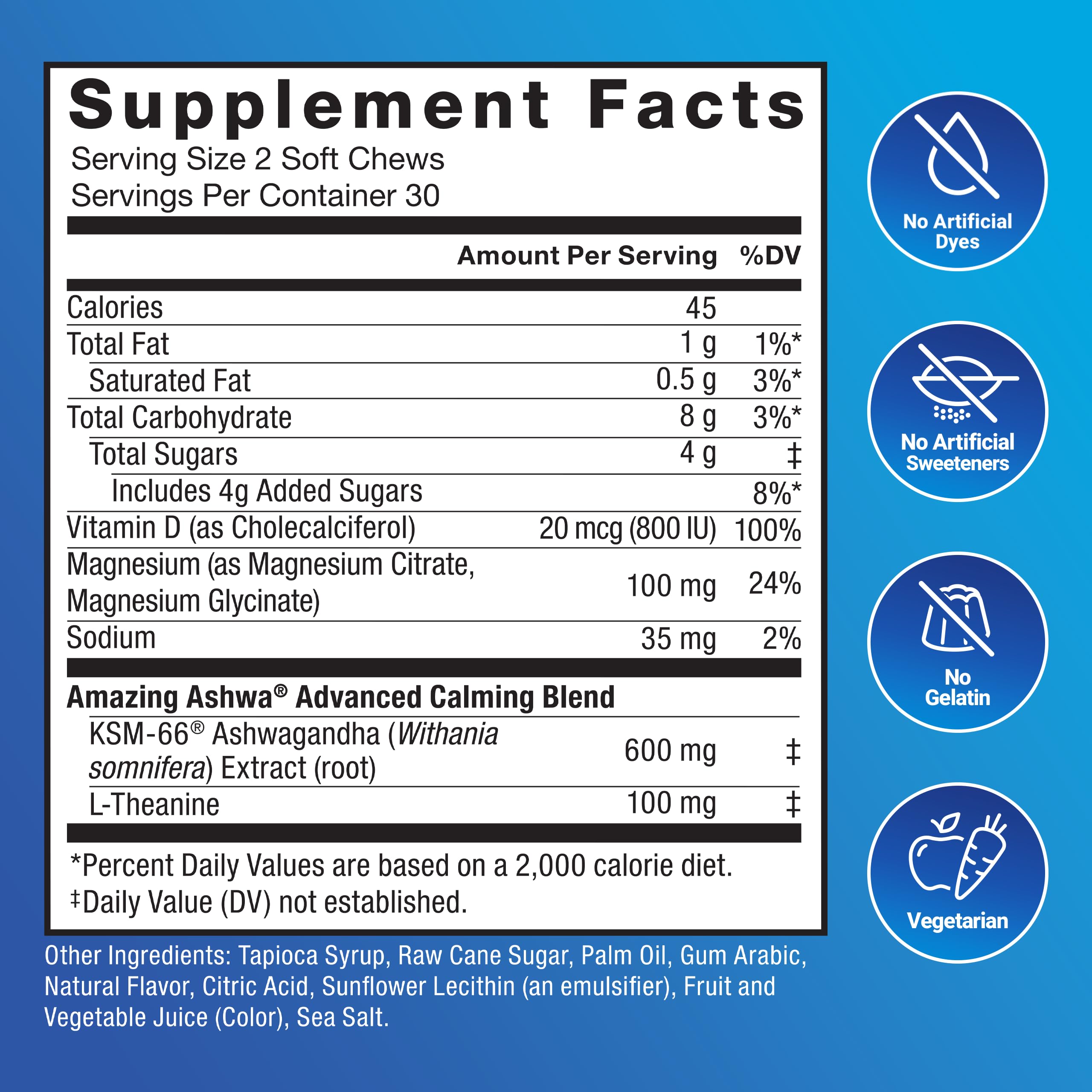 Etiqueta nutricional Force Factor con información clara y transparencia en ingredientes