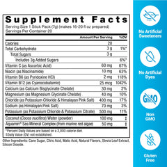 Force Factor etiqueta con información nutricional que destaca pocos azúcares