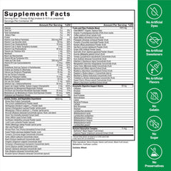 Force Factor etiqueta con información nutricional clara y transparente